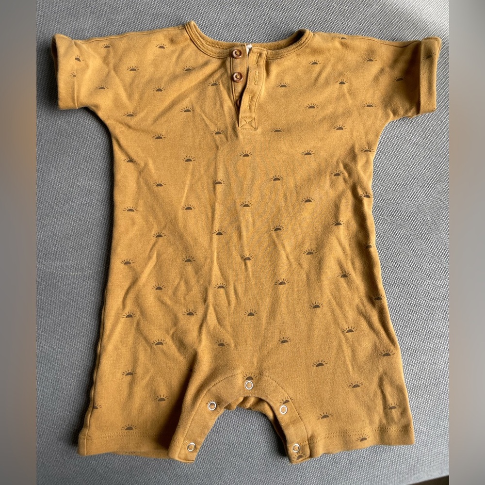 Quincy Mae Short-Sleeve Baby Romper